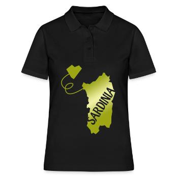 Sardaigne Sardaigne Coeur Sardaigne - Polo Femme - noir - Devant - Ailine (174cm)