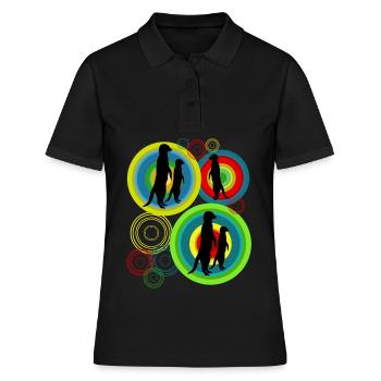 Meerkat Pictures Rétro Suricates - Polo Femme - noir - Devant - Ailine (174cm)