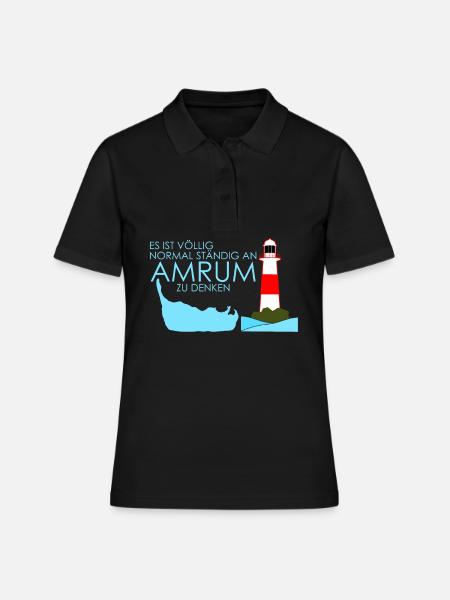 Amrum Nebel Urlaub - Frauen Polo Shirt - Schwarz