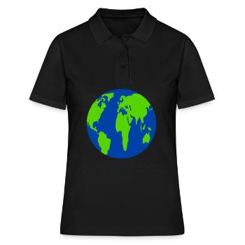Klimaschutz Unsere Mudda Klimawandel - Frauen Polo Shirt - Schwarz - Vorne - Ailine (174cm)