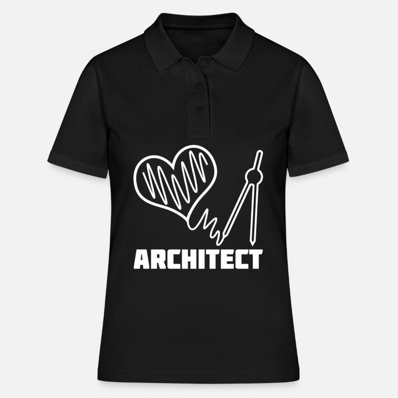 Architect Heart Architecture Architects - Women's Polo Shirt - black
