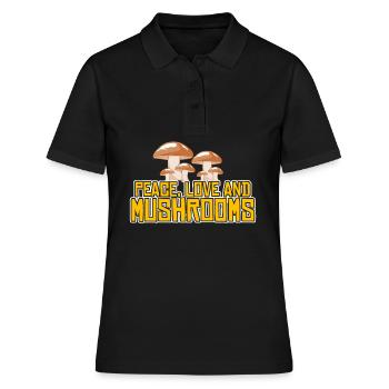 Pilzsammler Pilzsucher Pilz Pilze - Frauen Polo Shirt - Schwarz - Vorne - Ailine (174cm)