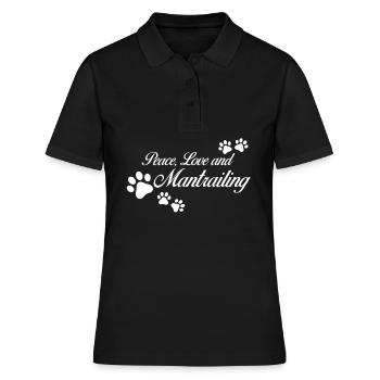 Mantrailing Sniffer Chien de recherche De chien Mantrailer - Polo Femme - noir - Devant - Ailine (174cm)