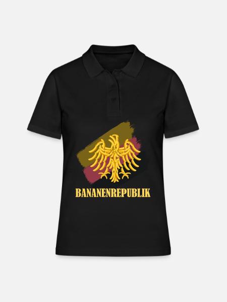Deutschland Bananenrepublik - Frauen Polo Shirt - Schwarz