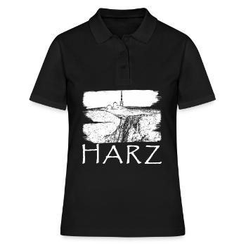 Harz Harzer Brockenbahn Brocken - Frauen Polo Shirt - Schwarz - Vorne - Ailine (174cm)