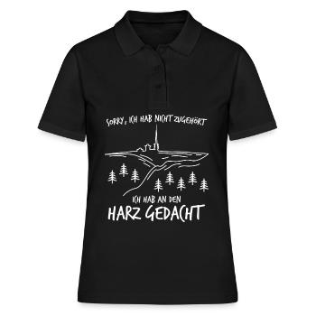 Harz Torfhaus Brocken Brockenbahn Harzer - Frauen Polo Shirt - Schwarz - Vorne - Ailine (174cm)