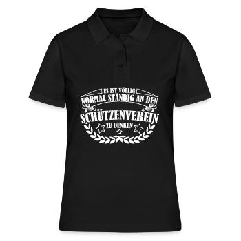 Sportschütze Schützenfest Schützenkönig - Frauen Polo Shirt - Schwarz - Vorne - Ailine (174cm)
