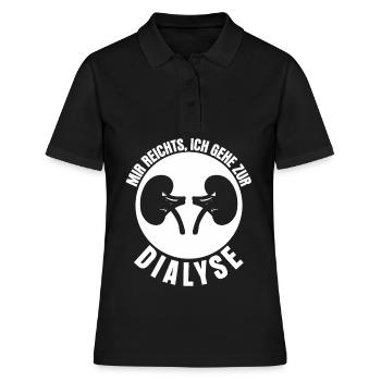 Dialyse Dialyseklinik Nieren - Frauen Polo Shirt - Schwarz - Vorne - Ailine (174cm)
