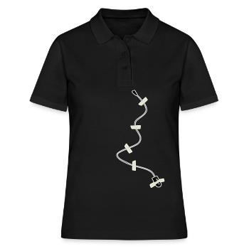 Dispositif d’écoute Mikofon Secret Agent Spy - Polo Femme - noir - Devant - Ailine (174cm)