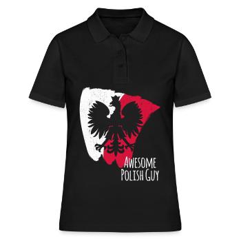 Pologne Polonais Drapeau polonais - Polo Femme - noir - Devant - Ailine (174cm)