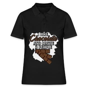 Jogue au chocolat Chocolat au lait - Polo Femme - noir - Devant - Ailine (174cm)