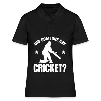 Équipe de cricket de cricket Joueurs de cricket - Polo Femme - noir - Devant - Ailine (174cm)