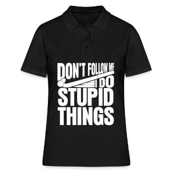 Field Hockey Joke Hockeyspieler - Frauen Polo Shirt - Schwarz - Vorne - Ailine (174cm)