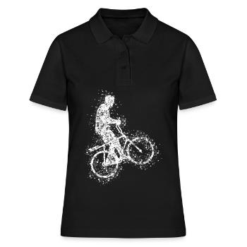Radball Regentropfen Radballer - Frauen Polo Shirt - Schwarz - Vorne - Ailine (174cm)