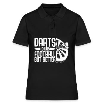 Darts Dartboard Dart - Frauen Polo Shirt - Schwarz - Vorne - Ailine (174cm)