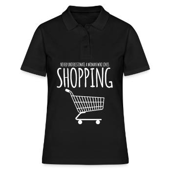Shopping Panier Shopping - Polo Femme - noir - Devant - Ailine (174cm)