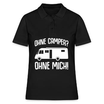 Motorhome Camping Holiday Motorhomes - Women's Polo Shirt - black - Front - Ailine (174cm)