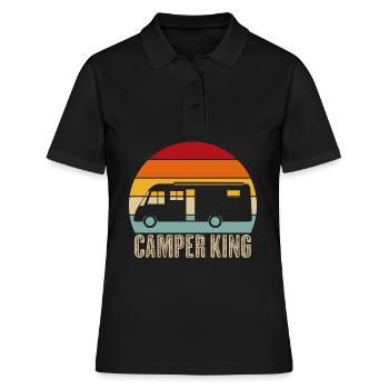 Motorhome Camping Camper Motorhome - Women's Polo Shirt - black - Front - Ailine (174cm)