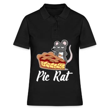 Pie Rat - Frauen Polo Shirt - Schwarz - Vorne - Ailine (174cm)