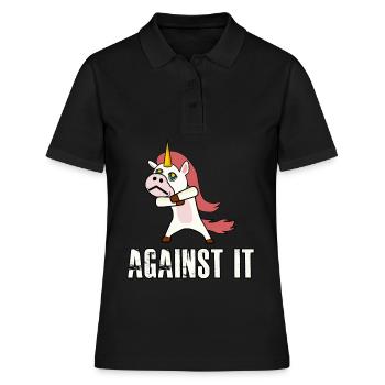 Contre le rejet de la licorne de protestation nö - Polo Femme - noir - Devant - Ailine (174cm)