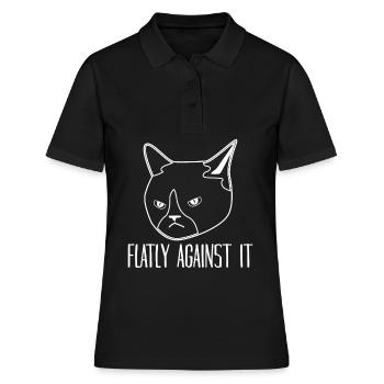 Protestation du chat Rejet Non contre - Polo Femme - noir - Devant - Ailine (174cm)