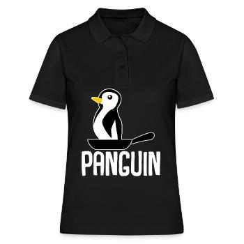 Penguin in Frying Pan Penguins - Women's Polo Shirt - black - Front - Ailine (174cm)