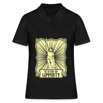 Hermannsdenkmal Statue of Lipperty - Frauen Polo Shirt - Schwarz - Vorne - Ailine (174cm)
