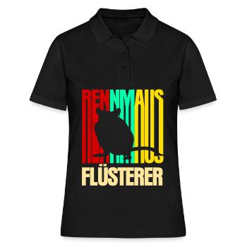 Rennmaus Flüsterer - Frauen Polo Shirt - Schwarz - Vorne - Ailine (174cm)