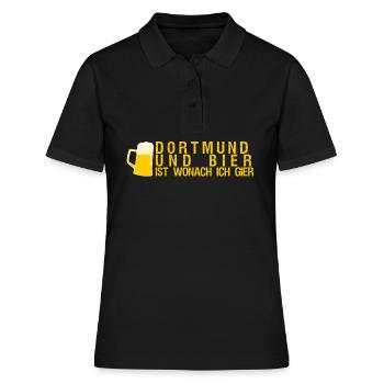 Dortmund Bier Dortmunder - Frauen Polo Shirt - Schwarz - Vorne - Ailine (174cm)