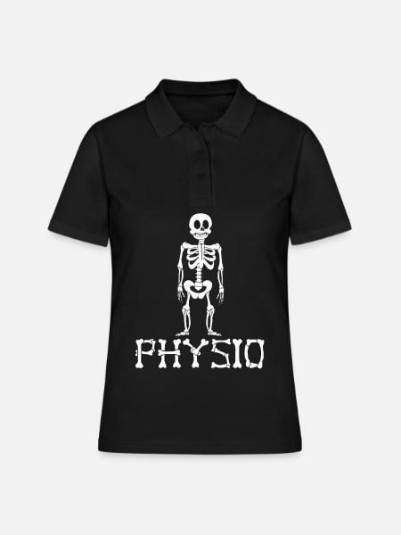 Physio Skelett Physiotherapeut - Frauen Polo Shirt - Schwarz