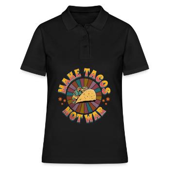 Taco - Frauen Polo Shirt - Schwarz - Vorne - Ailine (174cm)