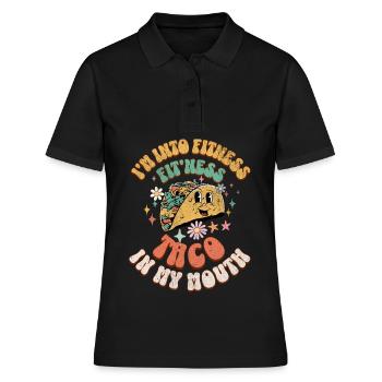 Taco - Frauen Polo Shirt - Schwarz - Vorne - Ailine (174cm)