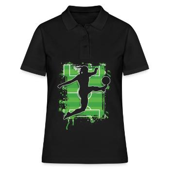 Soccer féminin Soccer féminin Football féminin Soccer féminin - Polo Femme - noir - Devant - Ailine (174cm)