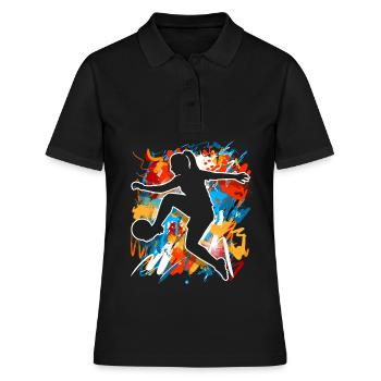 Soccer féminin Soccer féminin Football féminin Soccer féminin - Polo Femme - noir - Devant - Ailine (174cm)