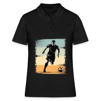 Football Joueurs de football - Polo Femme - noir - Devant - Ailine (174cm)
