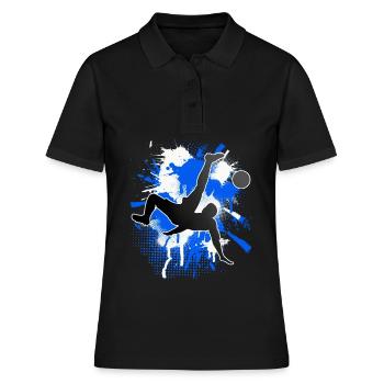 Joueurs de football - Polo Femme - noir - Devant - Ailine (174cm)