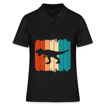 T Rex - Frauen Polo Shirt - Schwarz - Vorne - Ailine (174cm)