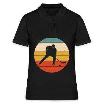 Eishockey - Frauen Polo Shirt - Schwarz - Vorne - Ailine (174cm)