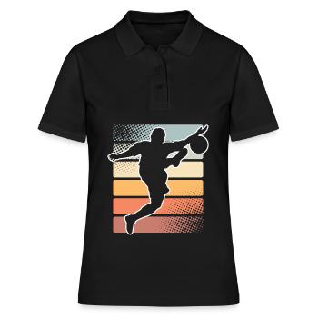 Joueurs de football - Polo Femme - noir - Devant - Ailine (174cm)
