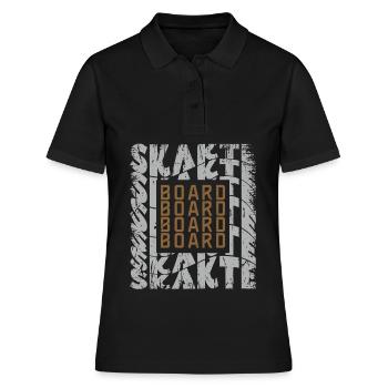 Skateboard Skate Skater Skater Skater - Polo Femme - noir - Devant - Ailine (174cm)
