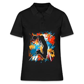 Basketball Basketball Basketball Femme Basketball - Polo Femme - noir - Devant - Ailine (174cm)