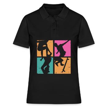 Skater Skateboard Skate - Polo Femme - noir - Devant - Ailine (174cm)