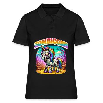 Licorne zombie zombie - Polo Femme - noir - Devant - Ailine (174cm)
