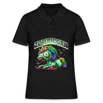 Licorne zombie zombie - Polo Femme - noir - Devant - Ailine (174cm)