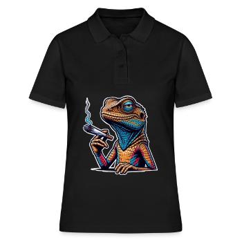 High Lizard Lizard Fumer du cannabis - Polo Femme - noir - Devant - Ailine (174cm)