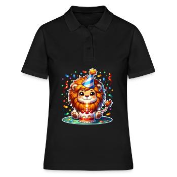 Confettis d’anniversaire Leo - Polo Femme - noir - Devant - Ailine (174cm)