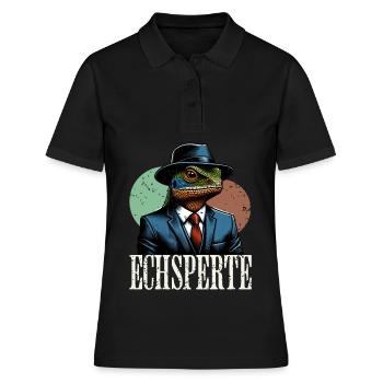 Echsperte Experte - Frauen Polo Shirt - Schwarz - Vorne - Ailine (174cm)