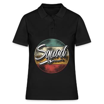Squad - Frauen Polo Shirt - Schwarz - Vorne - Ailine (174cm)