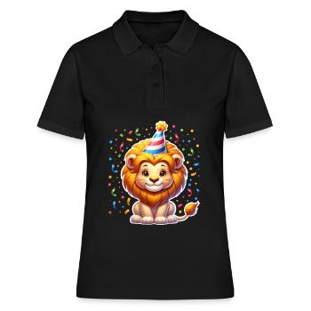 Anniversaire Leo - Polo Femme - noir - Devant - Ailine (174cm)