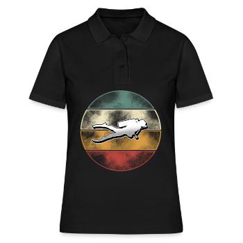Taucher Tauchen - Frauen Polo Shirt - Schwarz - Vorne - Ailine (174cm)